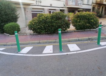 Obres de millora a la cruïlla de la carretera Balenyà amb el carrer Catalunya