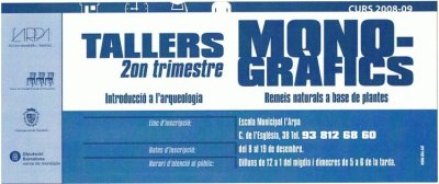 Tallers monogràfics 2n semestre ARPA