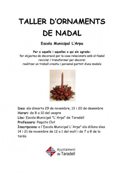 Cartell monogràfic ornaments de nadal